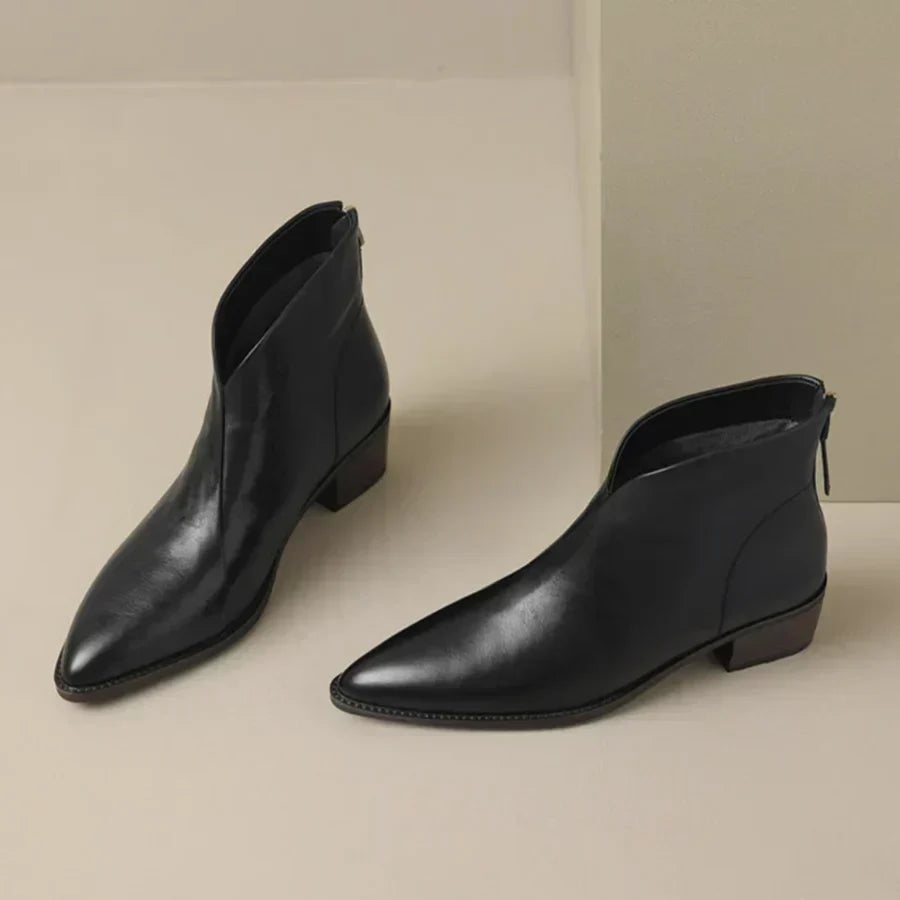 MAISON LORÉ™ | Bottines en cuir à talon bas